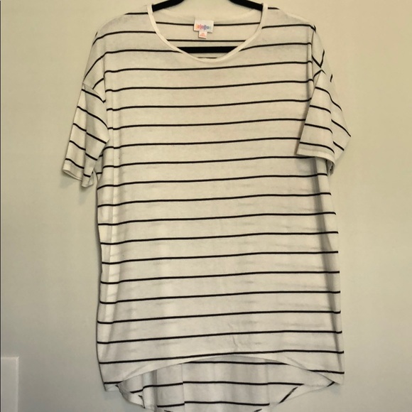 LuLaRoe Tops - LuLaRoe Irma Top, White with Thin Black Stripes